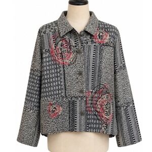 Tantrum Collection Artistic Jacket Geometric Patchwork Boho Size S